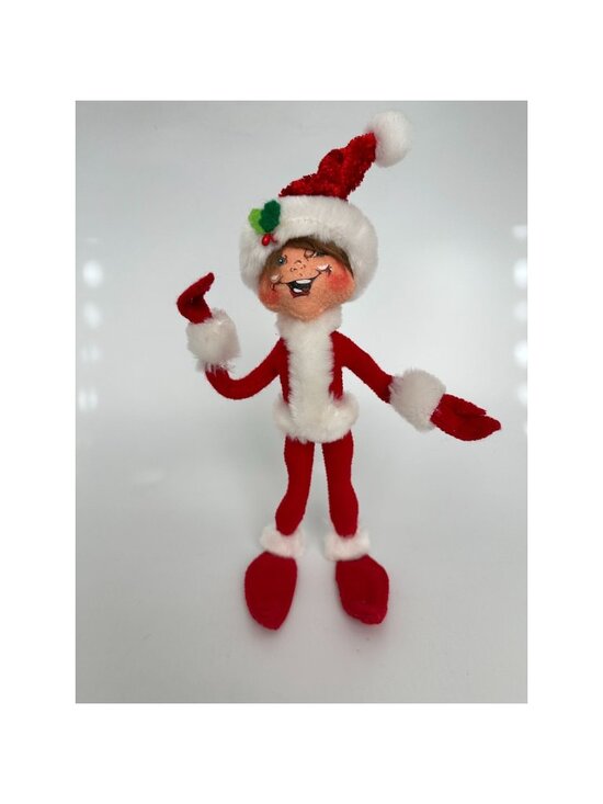 Annalee Other - Annalee 2012 Christmas Elf Doll Red White Santa Outfit Holly Brown Hair Poseable